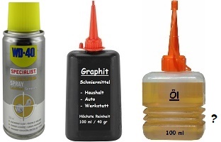 Türzylinder pflegen - Spray Graphit Öl